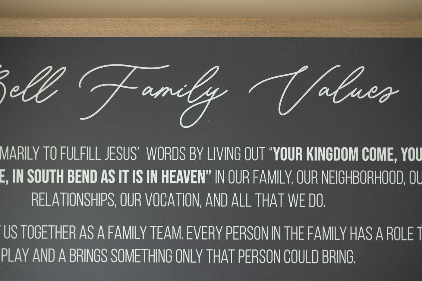 Family Values | Personalized