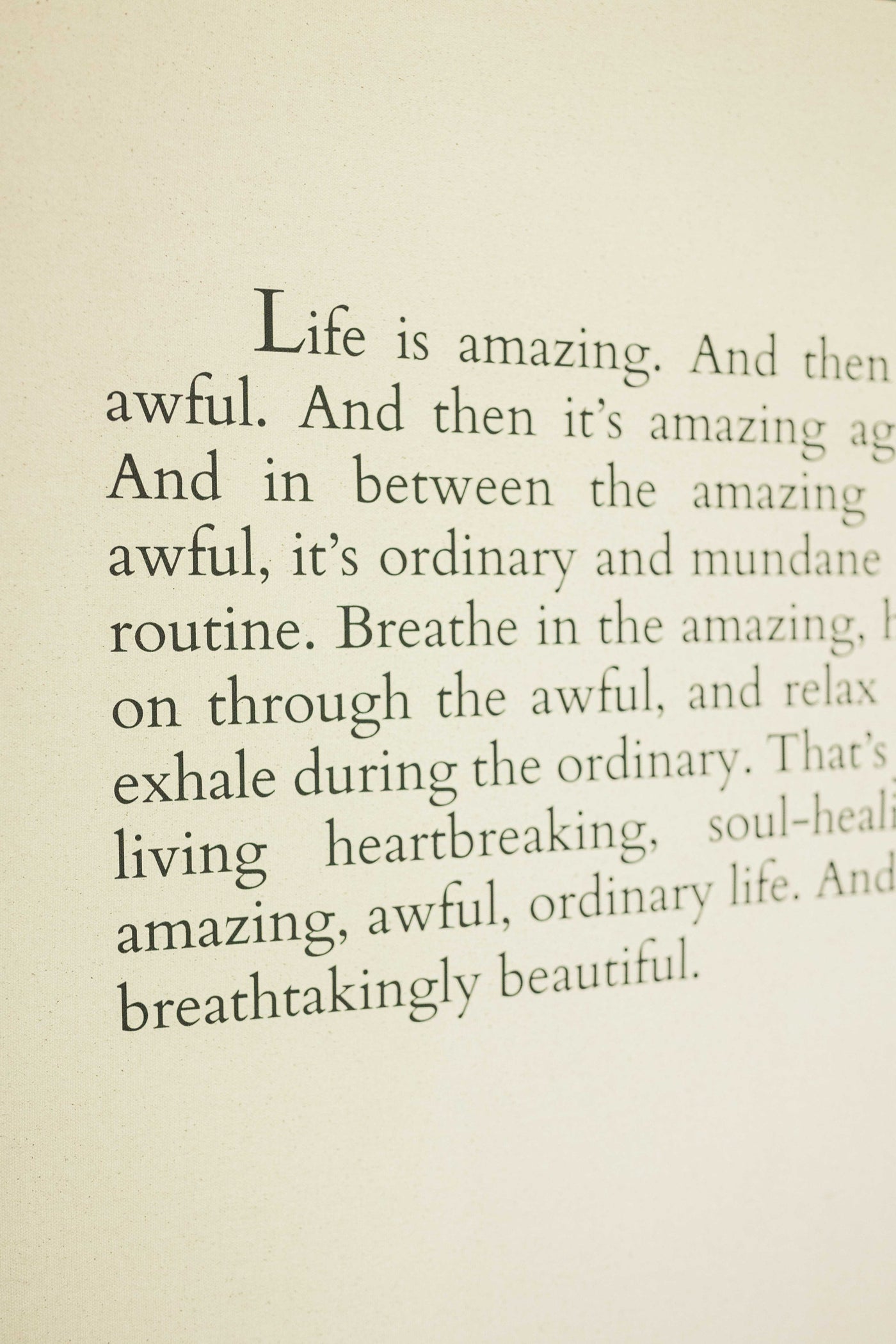 Life is Amazing Book Page | Canvas Banner