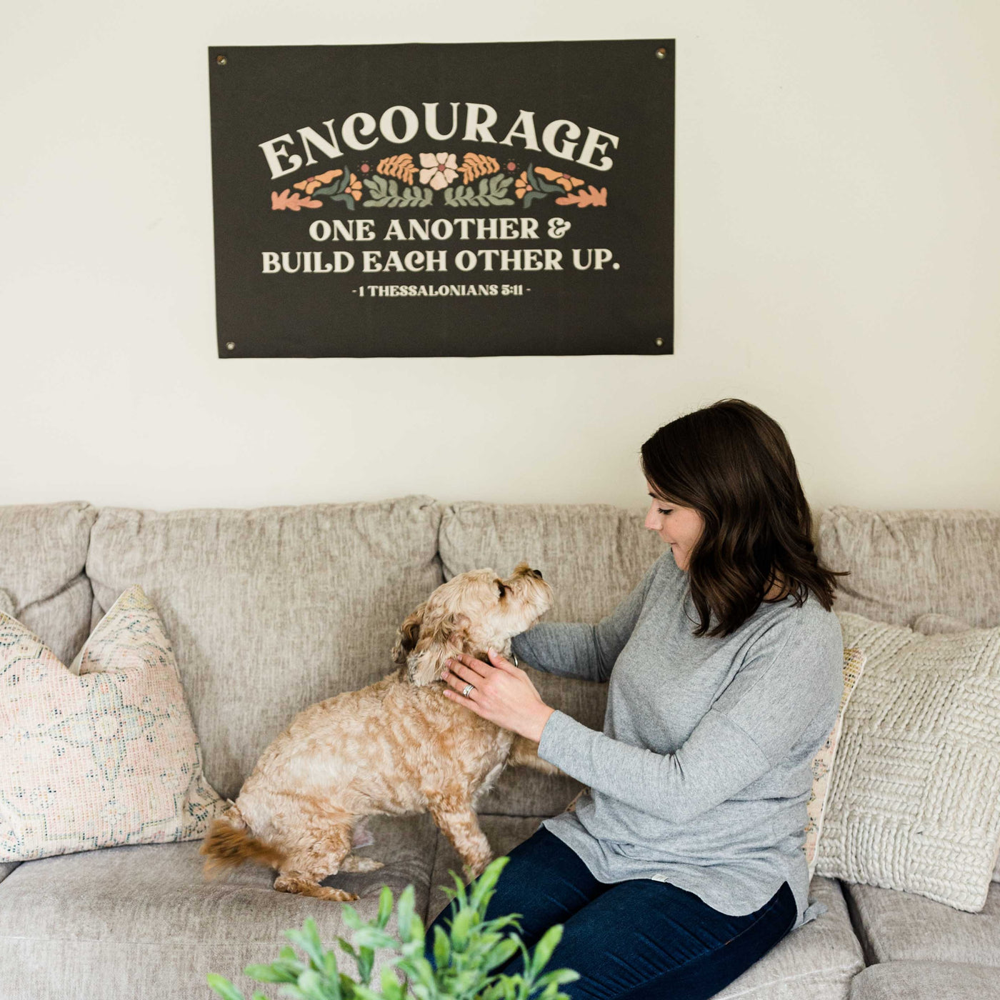 Encourage One Another | Canvas Banner