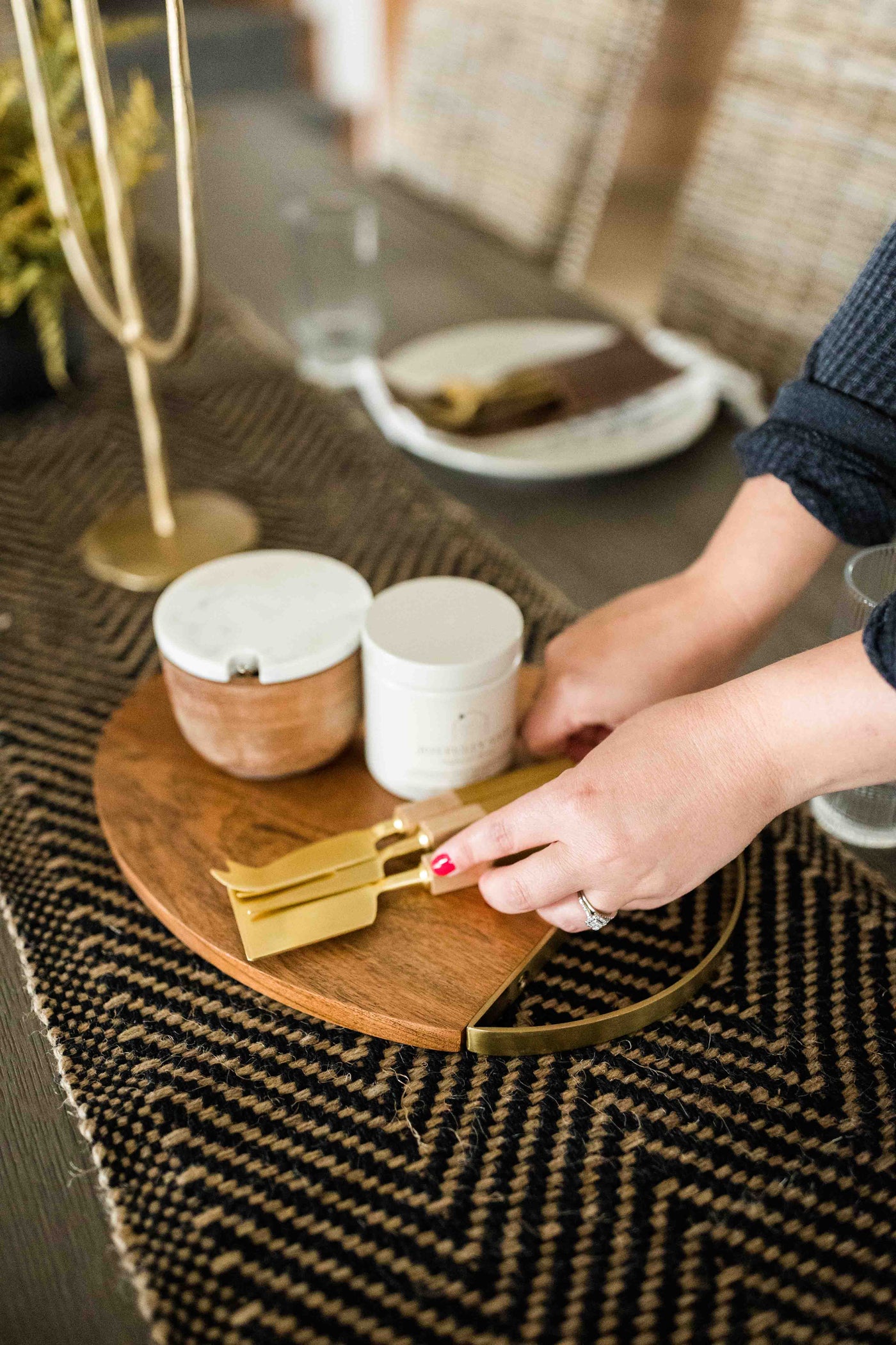 Brushed Gold Cheese Knives