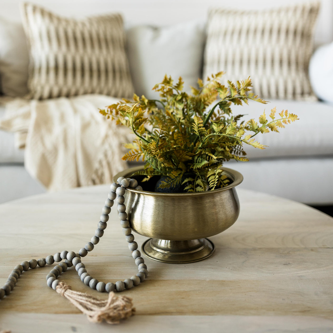 Tulip Footed Brass Bowl