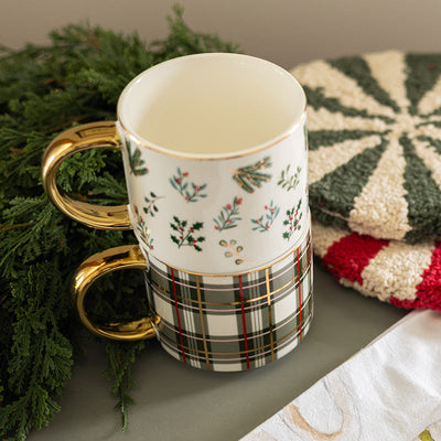 Green Plaid Coffee Mug