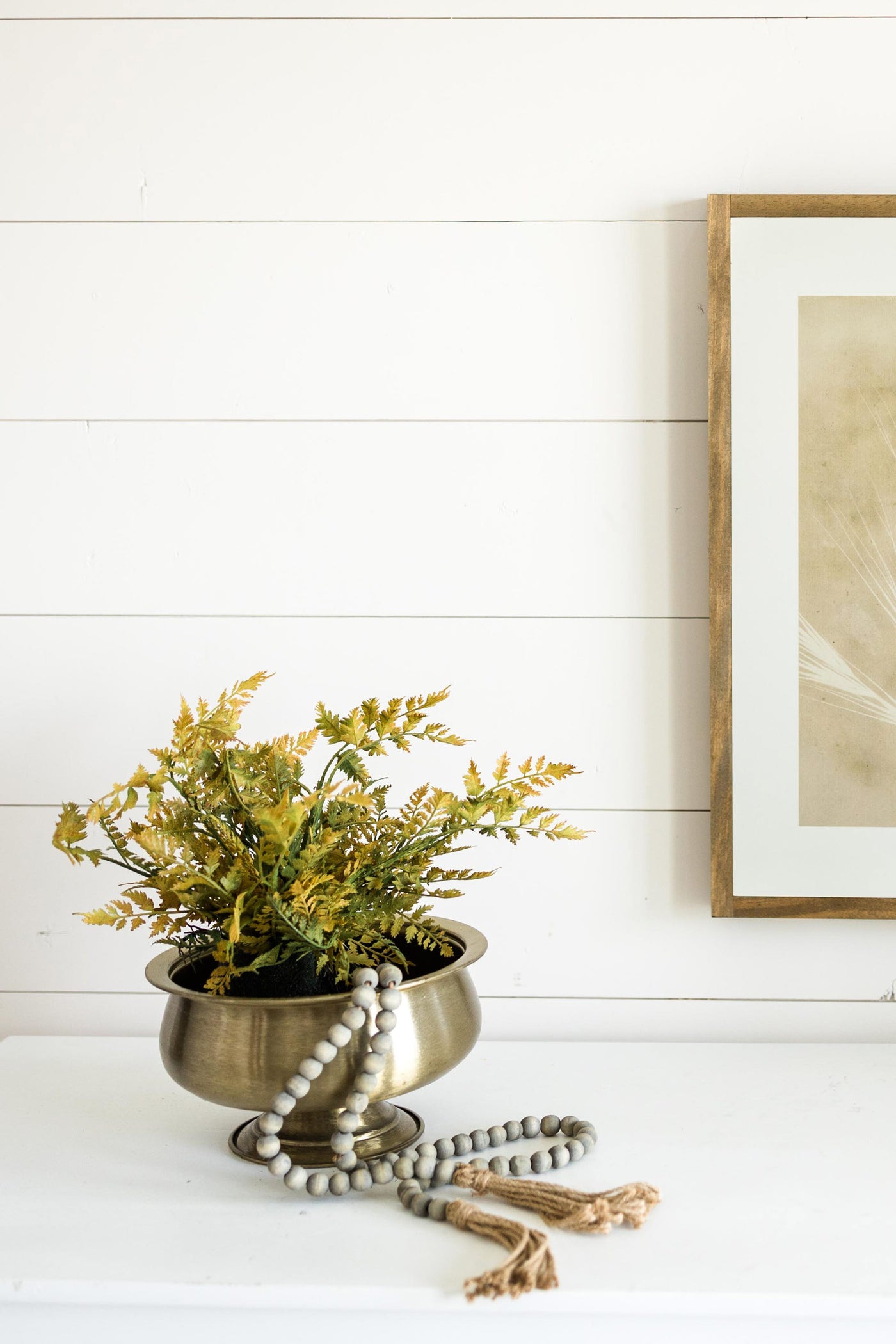 Tulip Footed Brass Bowl