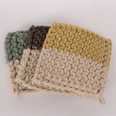 Colorblock Crocheted Pot Holder | 3 Styles