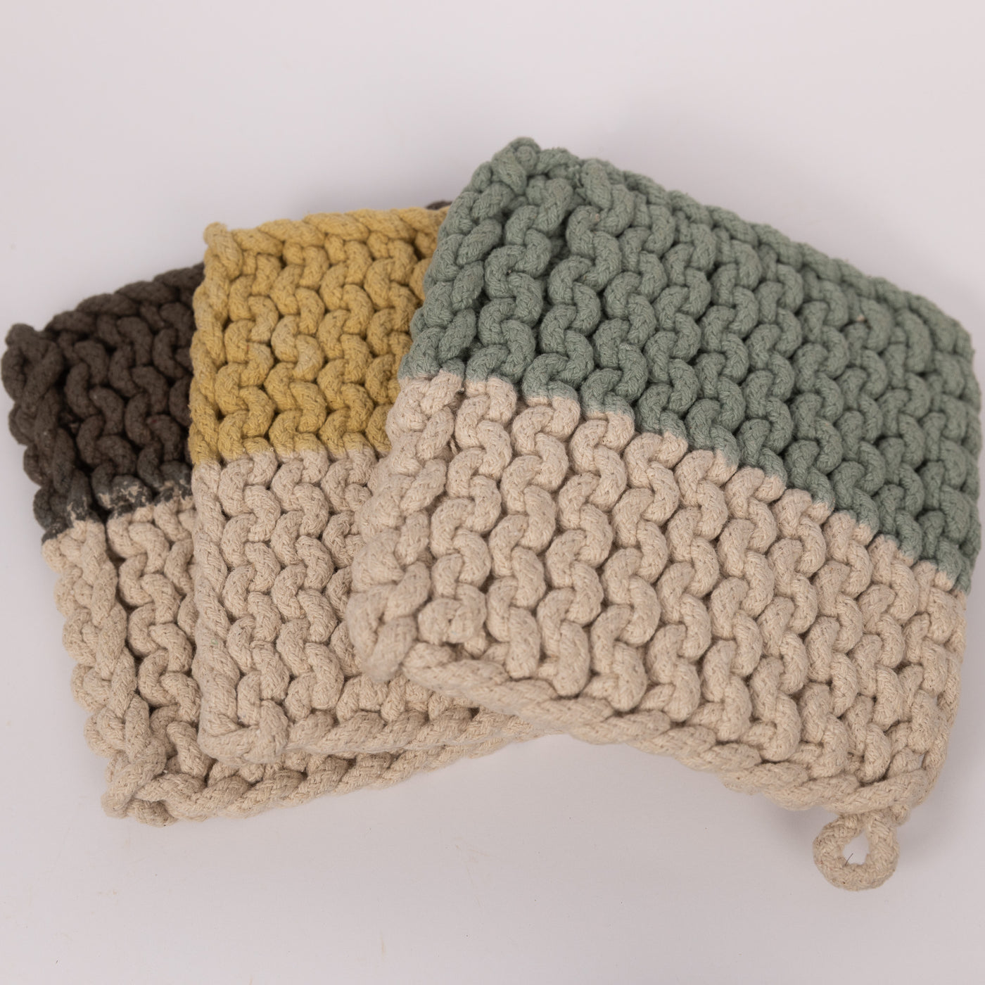 Colorblock Crocheted Pot Holder | 3 Styles