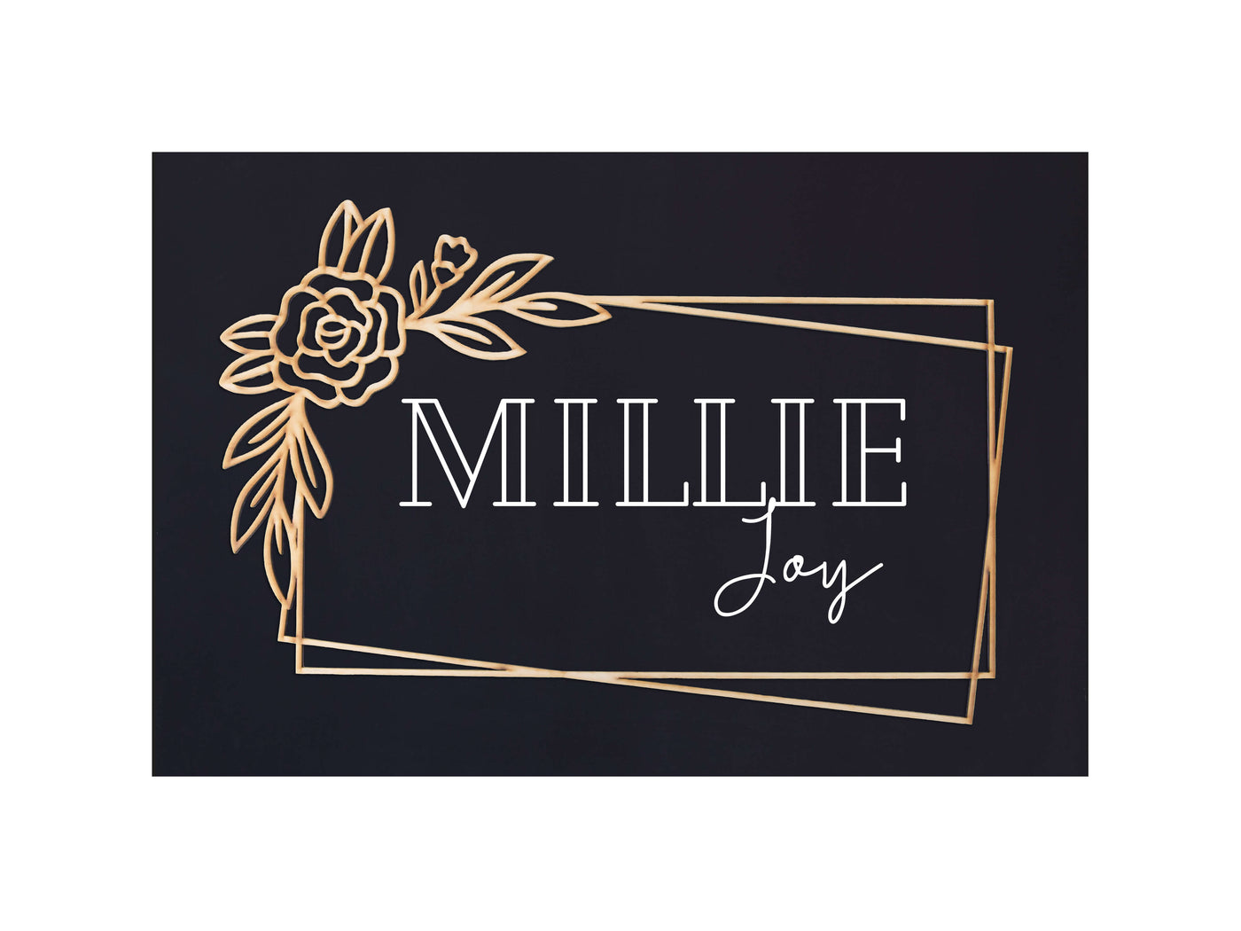 Floral Custom Name Art | Multiple Font Options