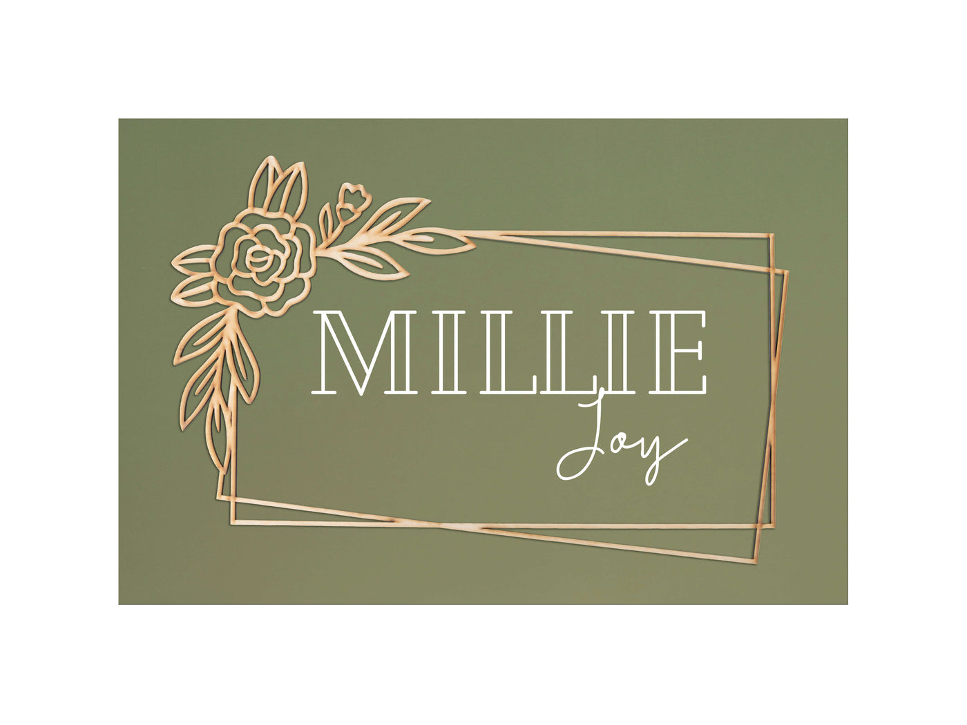 Floral Custom Name Art | Multiple Font Options