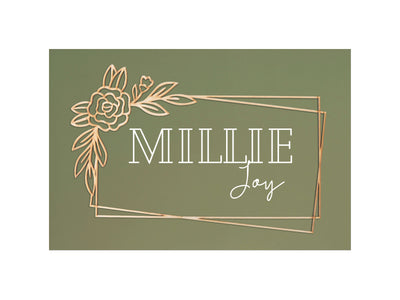 Floral Custom Name Art | Multiple Font Options