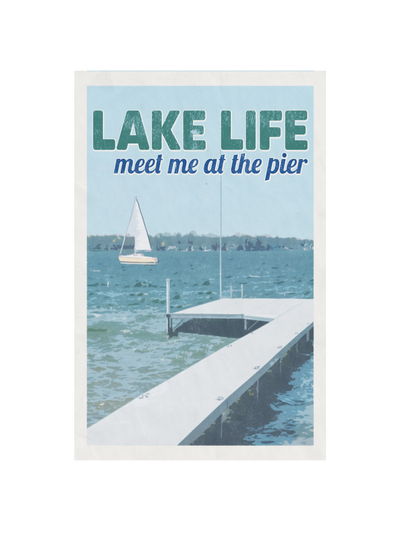 Lake Life Vintage Poster