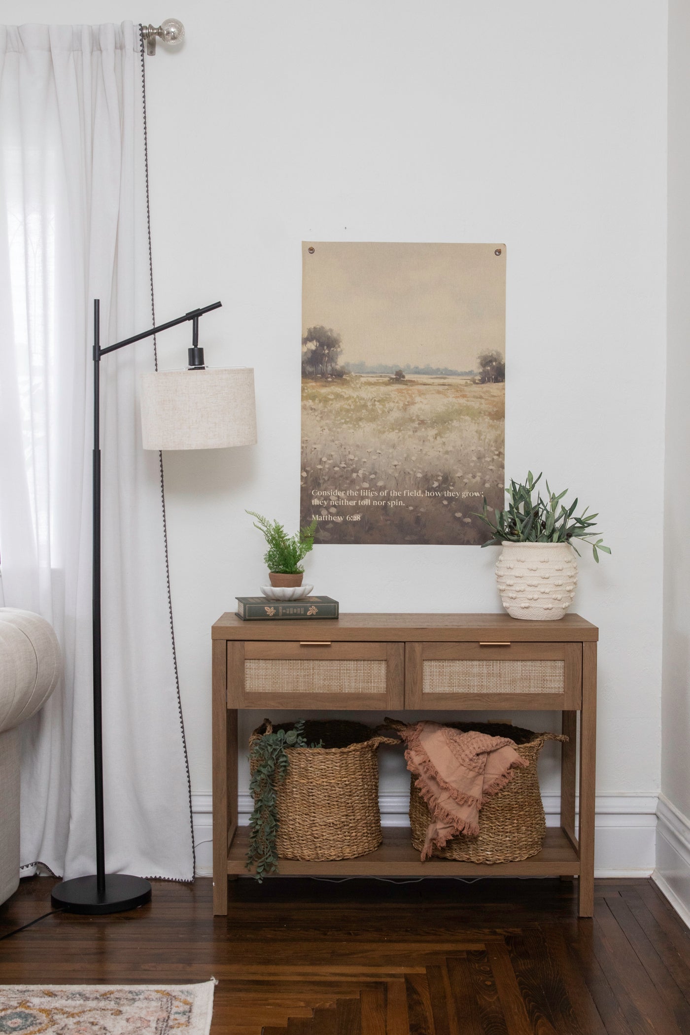 Consider the Lilies Vintage Art | Canvas Banner