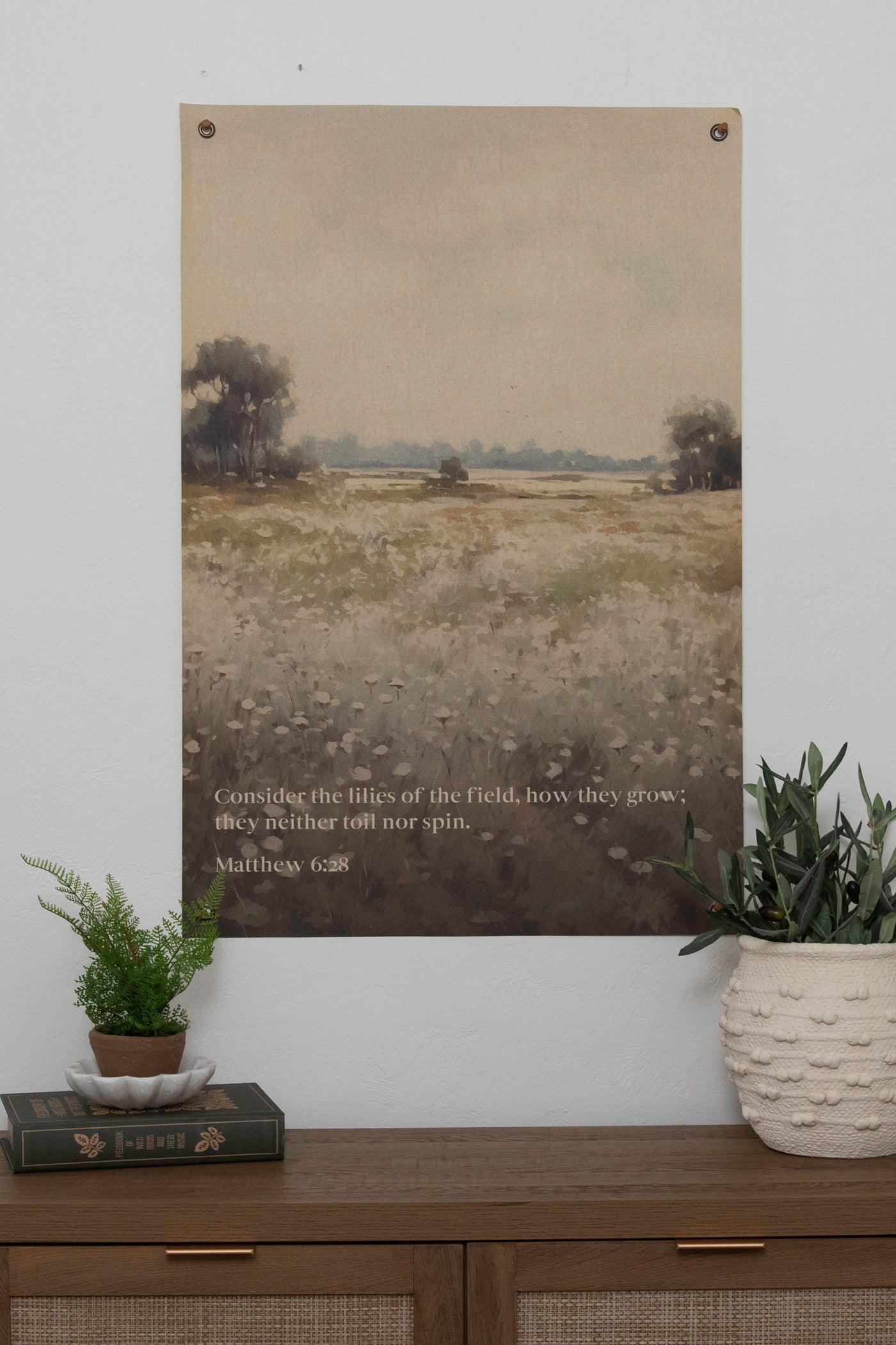 Consider the Lilies Vintage Art | Canvas Banner