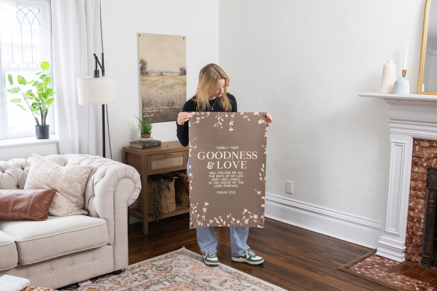 Banner Goodness Goodness & Love | Canvas Banner – Joyfully Said