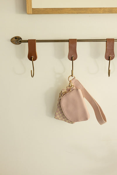 Woven Checkered Dual Wristlet | 3 Colors