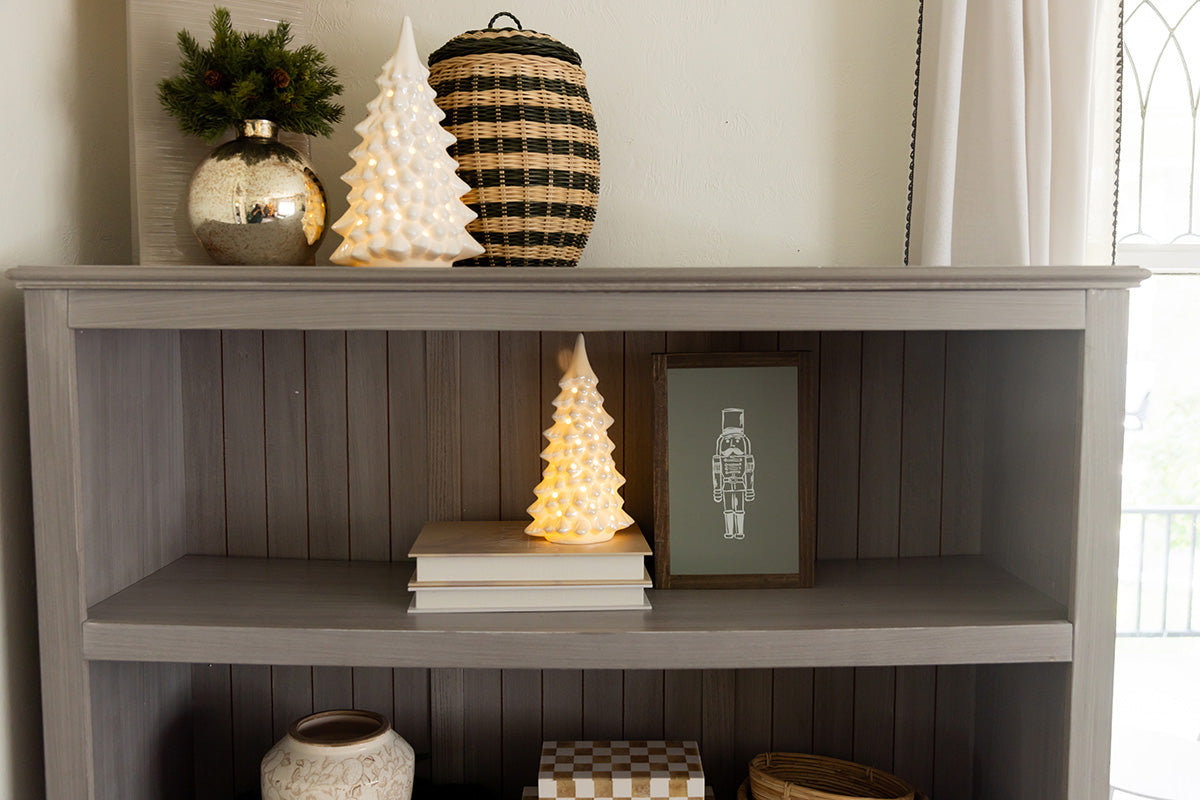 Vintage-Inspired Stoneware Light Up Tree | 2 Sizes