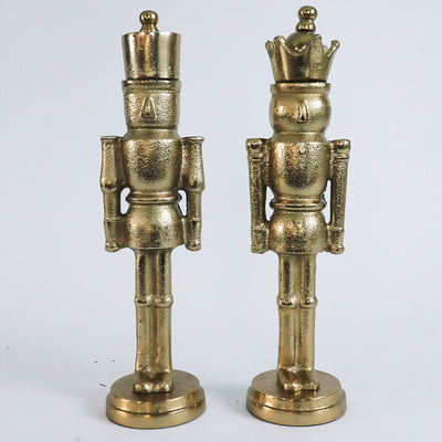 Set of 2 Gold Nutcrackers