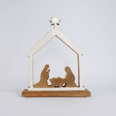 Wood and Enamel Nativity Scene