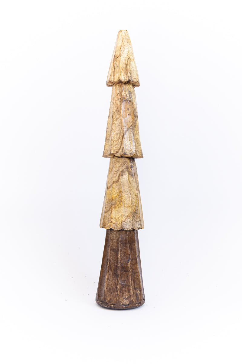 Carved Two-Toned Wooden Tree | 2 Sizes