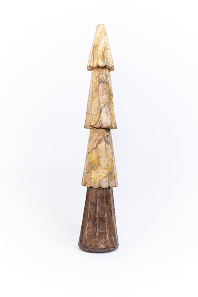 Carved Two-Toned Wooden Tree | 2 Sizes