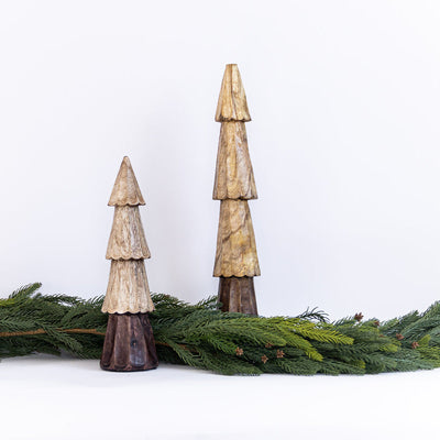 Carved Two-Toned Wooden Tree | 2 Sizes