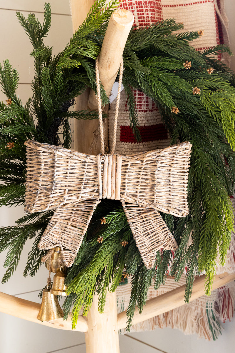 Festive Woven Wicker Bow