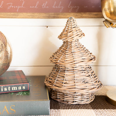 Festive Woven Wicker Tree | 2 Sizes