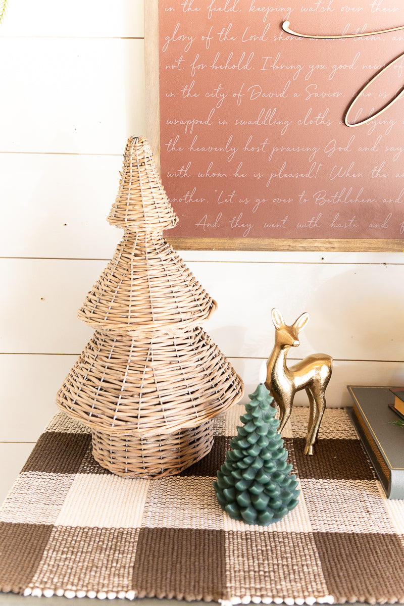 Festive Woven Wicker Tree | 2 Sizes