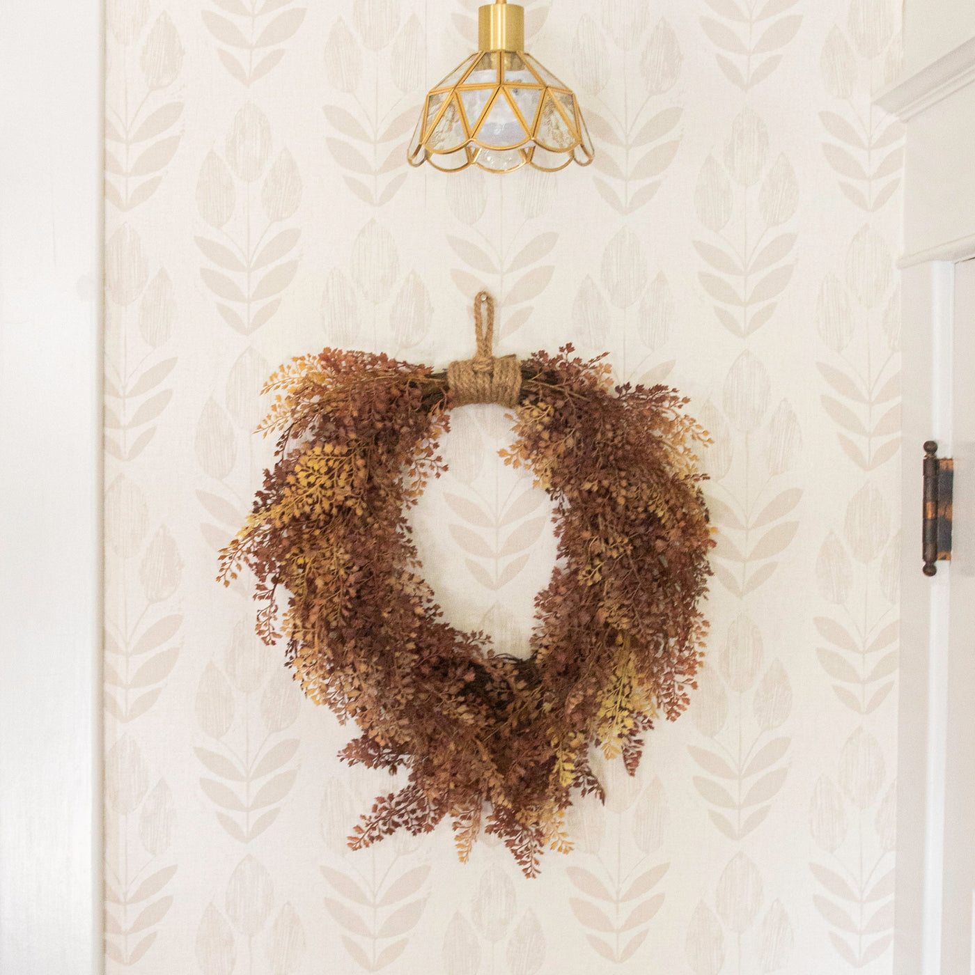 Tattersall Leaves Hanging Wreath