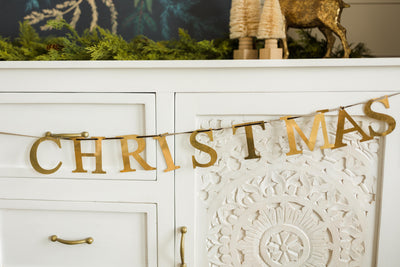 Brass Merry Christmas Garland