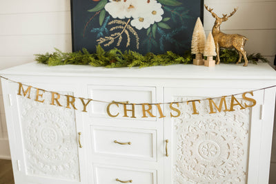 Brass Merry Christmas Garland