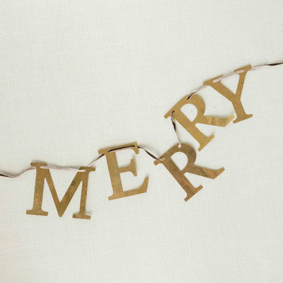 Brass Merry Christmas Garland