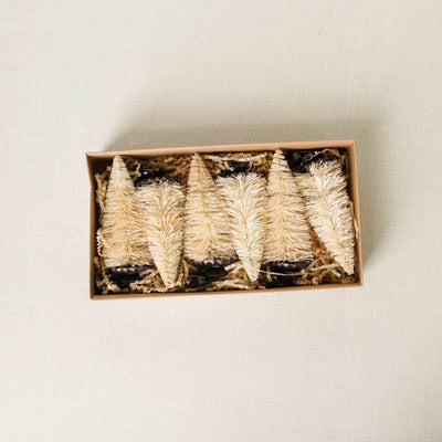Bottle Brush Tree Ornaments | Set of 6