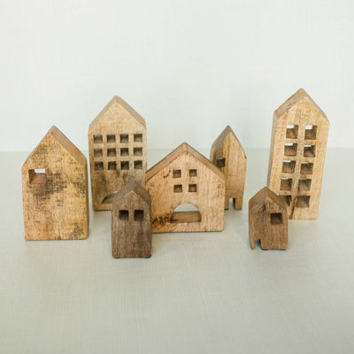 Wooden Houses | Set of 7