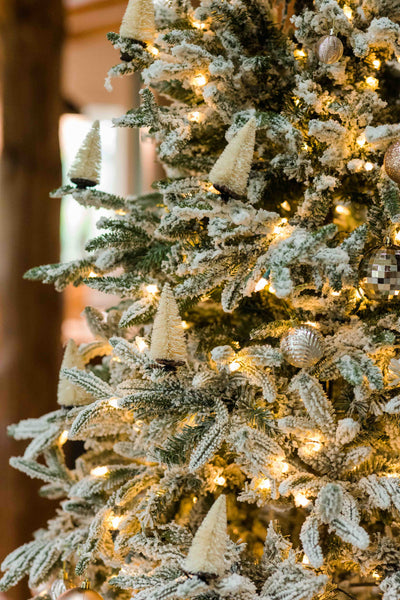 Bottle Brush Tree Ornaments | Set of 6