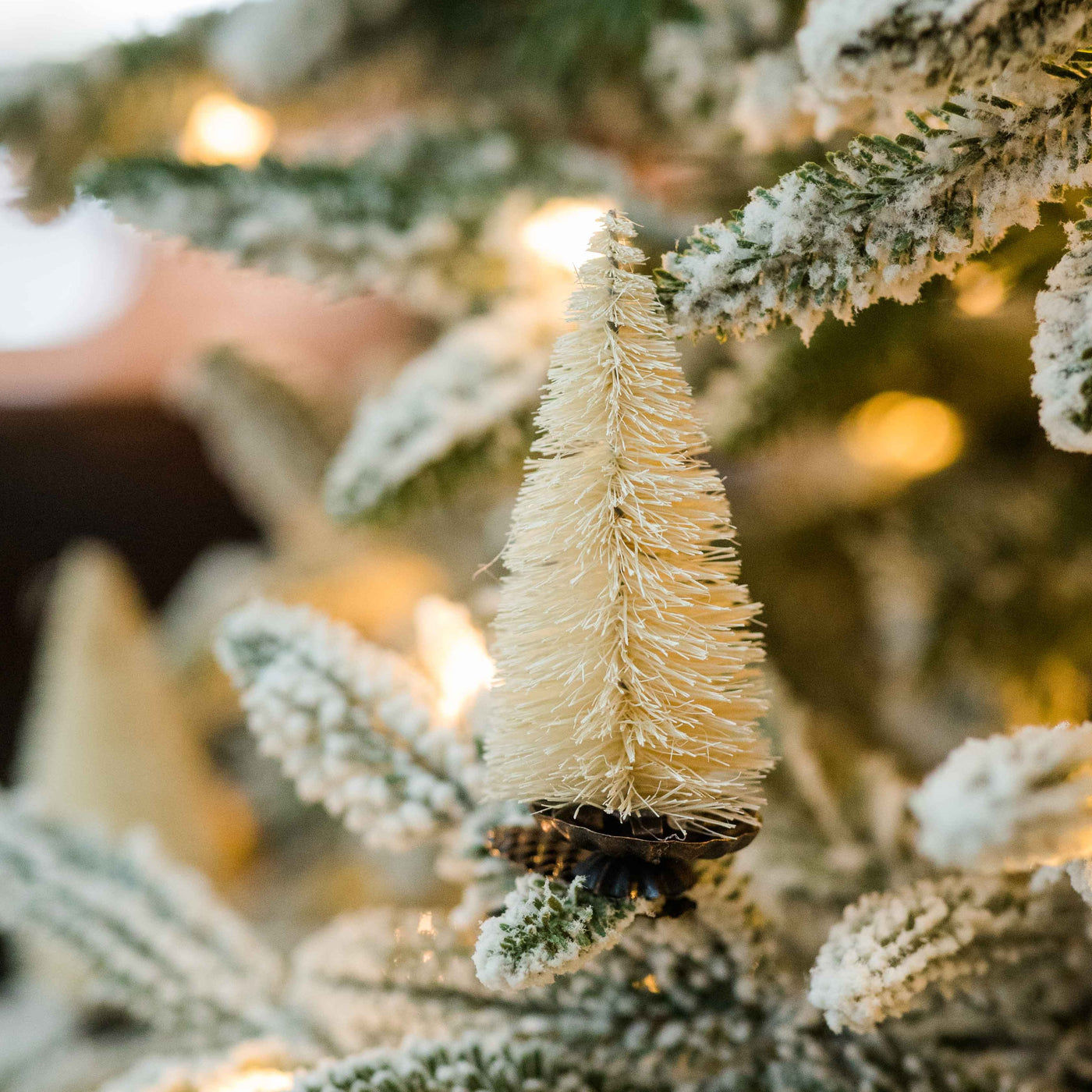 Bottle Brush Tree Ornaments | Set of 6