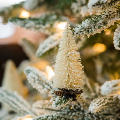 Bottle Brush Tree Ornaments | Set of 6