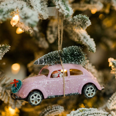Pink Car Ornament