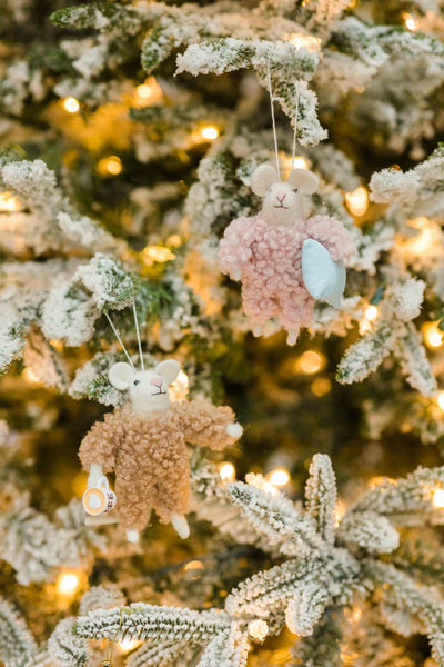 Wool Mice Ornaments | Set of 2