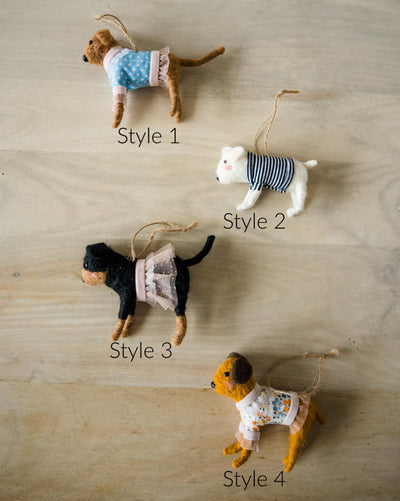 Wool Dog Ornament | 4 Styles