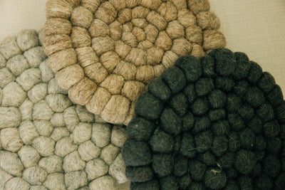 Wool Felt Ball Trivet | 3 Colors