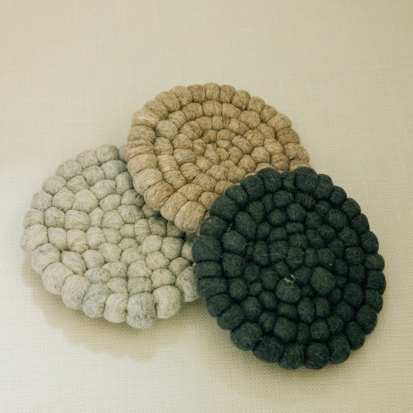 Wool Felt Ball Trivet | 3 Colors