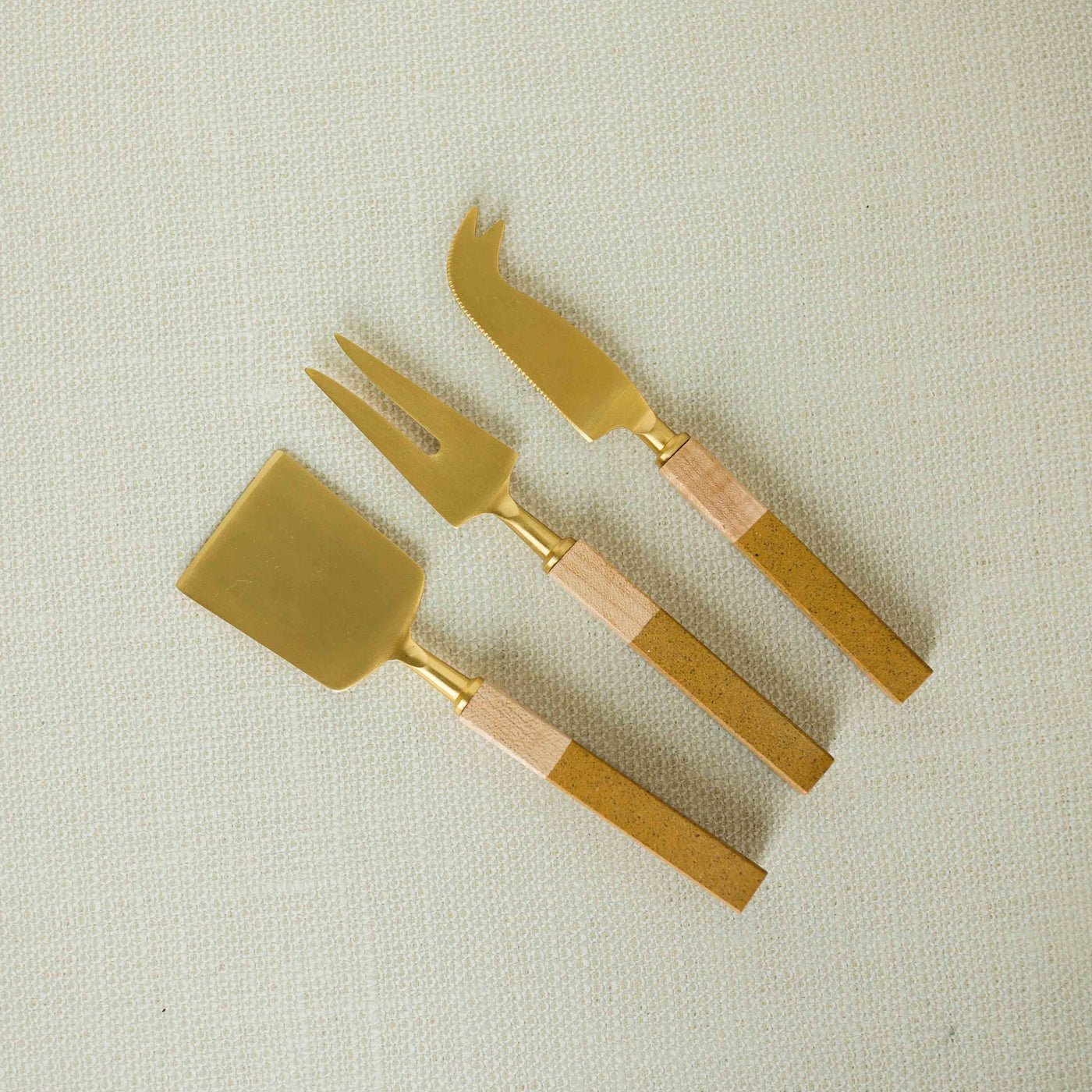 Brushed Gold Cheese Knives