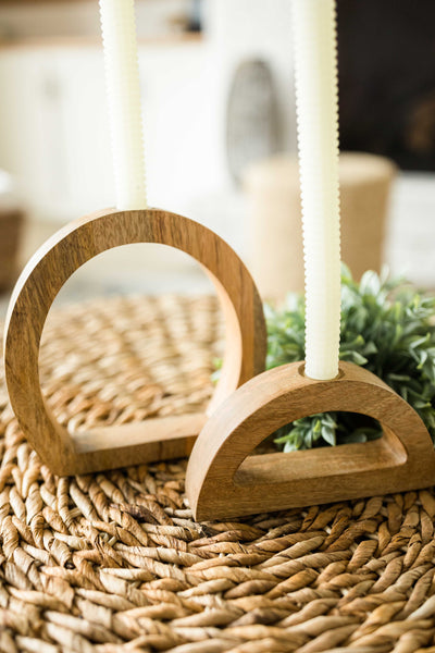 Wooden Arch Taper Holders | 2 Sizes