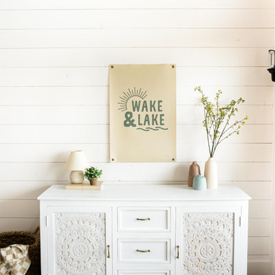 Wake & Lake | Canvas Banner
