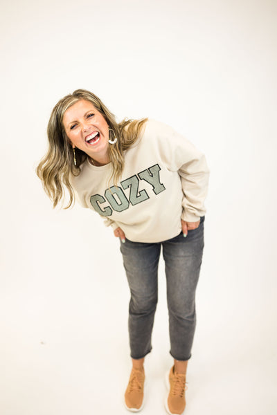 COZY | Varsity Letter Sweatshirt