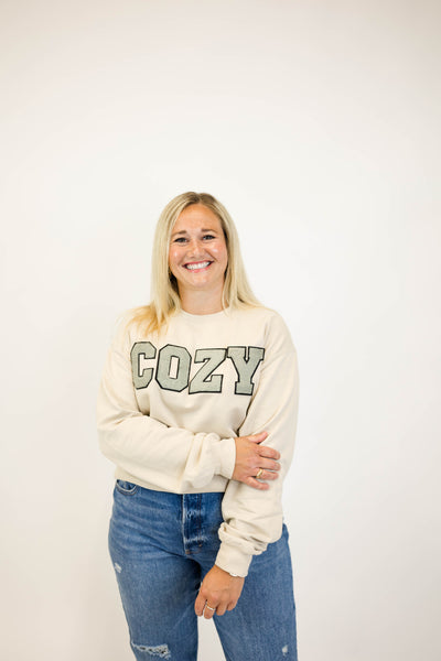 COZY | Varsity Letter Sweatshirt