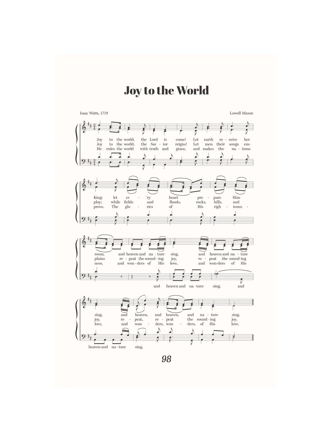 Joy to the World | Sheet Music – Joyfully Said