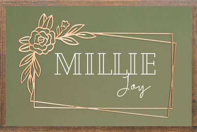 Floral Custom Name Art | Multiple Font Options