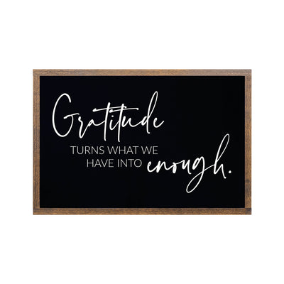 Gratitude Turns Into Enough