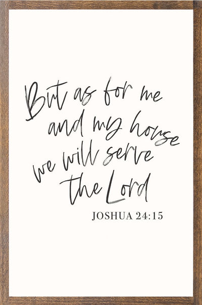 But As For Me And My House