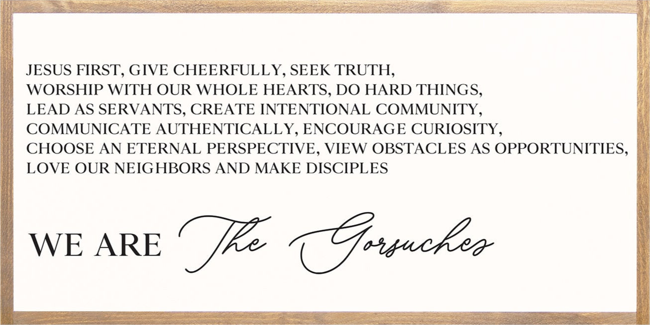 Family Manifesto | Personalized